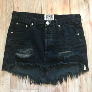 One Teaspoon Vanguard Mid Rise Skirt